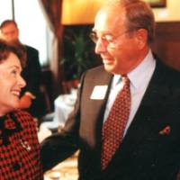 Richard Devos with Joyce Hecht.